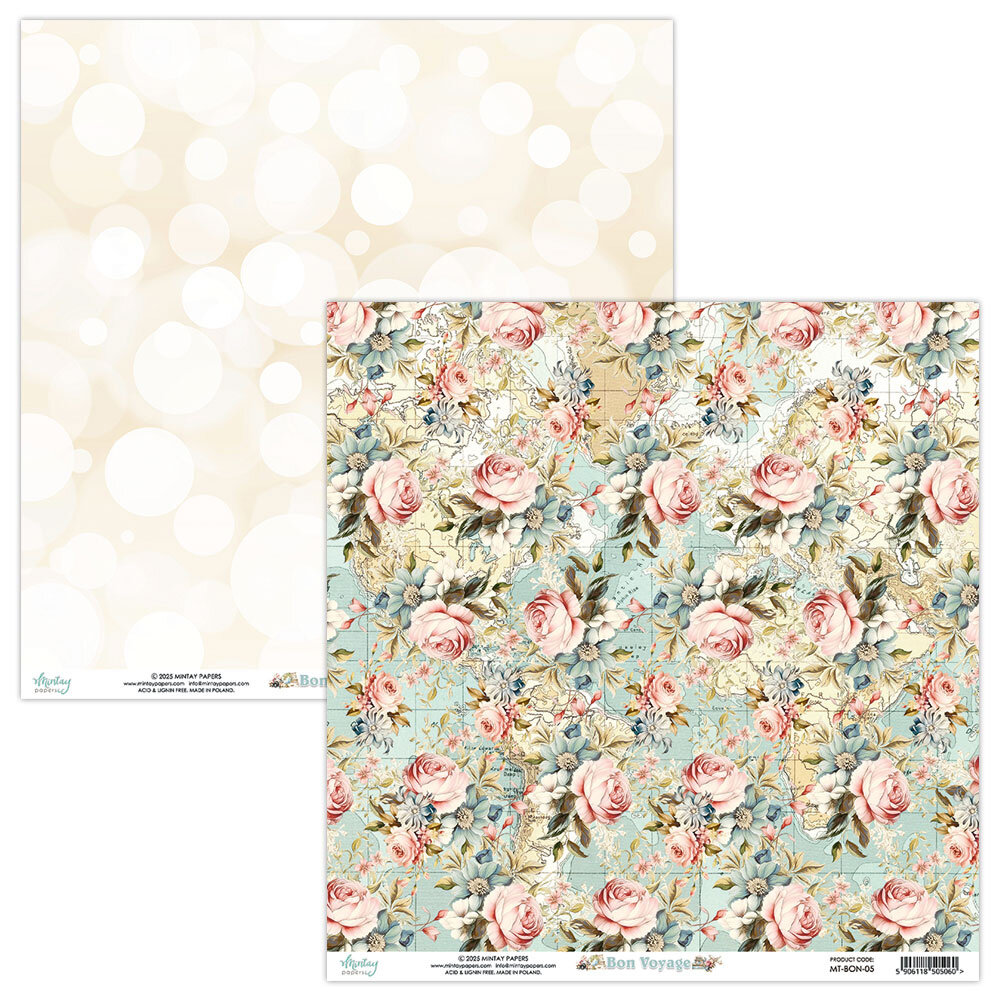 Mintay Bon Voyage 12x12 Inch Scrapbooking Paper Set (MT-BON-07) Mintay Bon Voyage 12x12 Inch Scrapbooking Paper Set (MT-BON-07)