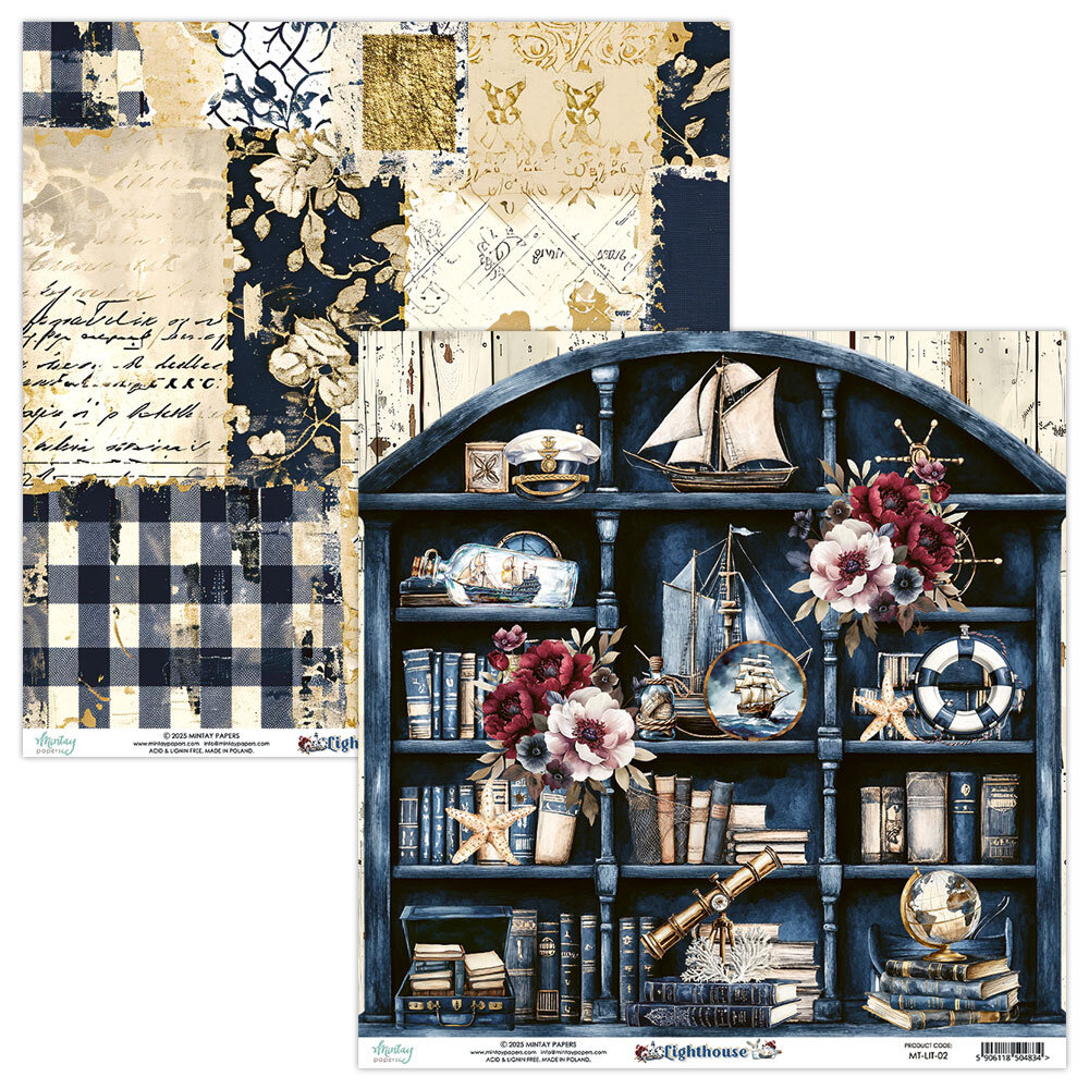 Mintay Lighthouse 12x12 Inch Scrapbooking Paper Set (MT-LIT-07)