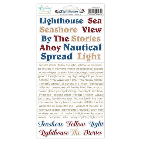Mintay Lighthouse 6x12 Inch Paper Stickers Words (MT-LIT-13)