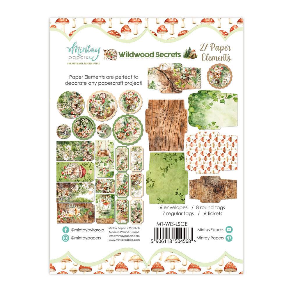 Mintay Wildwood Secrets 6x8 Inch Paper Elements (27pcs) (MT-WIS-LSCE)