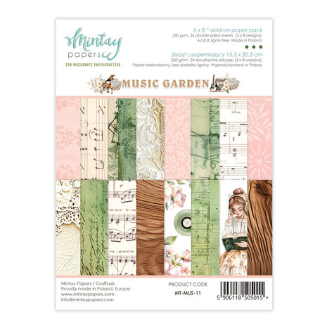 Mintay Music Garden 6x8 Inch Add-On Paper Pack (MT-MUS-11) Mintay Music Garden 6x8 Inch Add-On Paper Pack (MT-MUS-11)