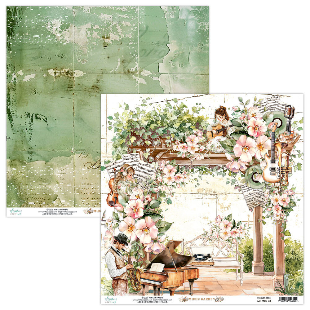 Mintay Music Garden 12x12 Inch Scrapbooking Paper Set (MT-MUS-07) Mintay Music Garden 12x12 Inch Scrapbooking Paper Set (MT-MUS-07)