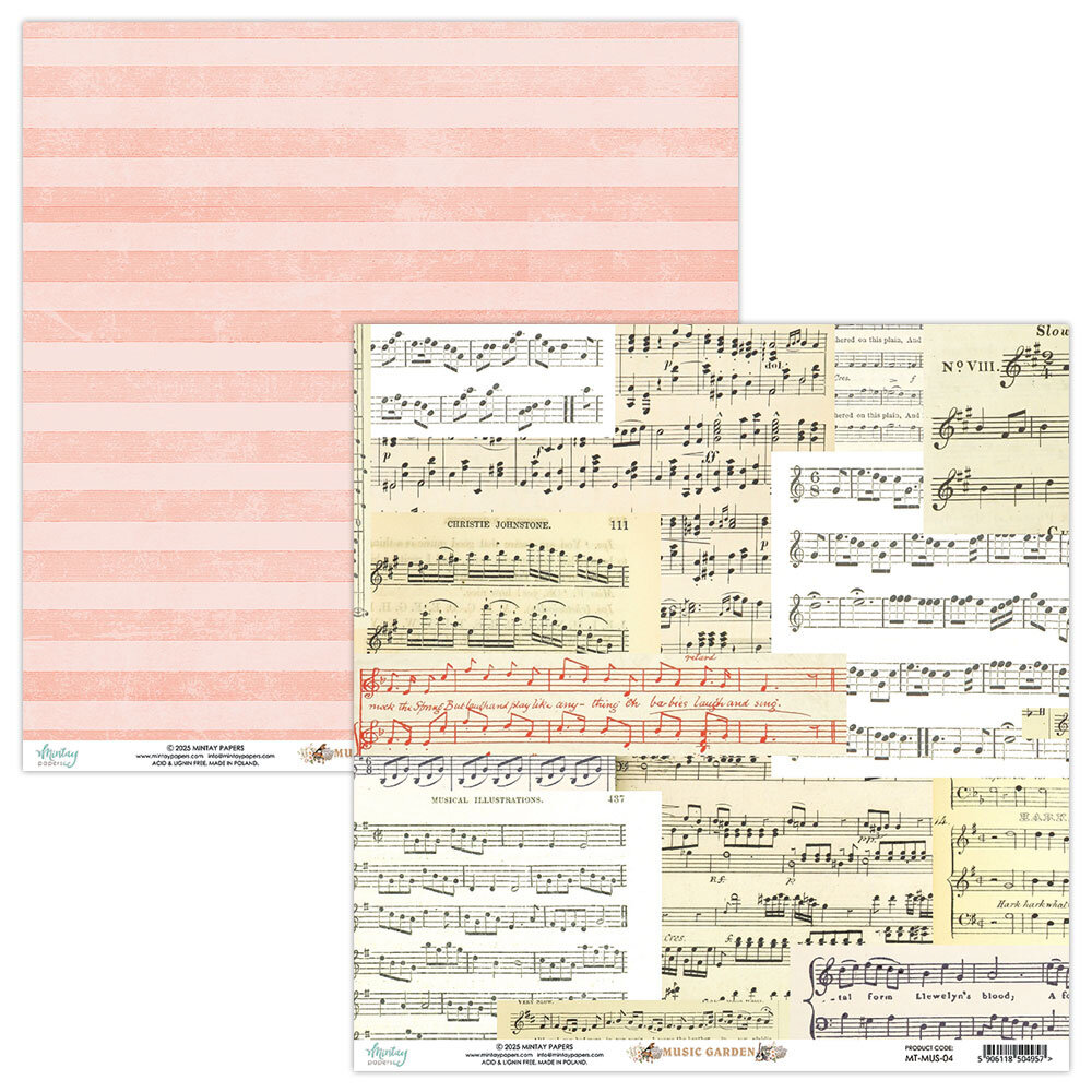 Mintay Music Garden 12x12 Inch Scrapbooking Paper Set (MT-MUS-07) Mintay Music Garden 12x12 Inch Scrapbooking Paper Set (MT-MUS-07)