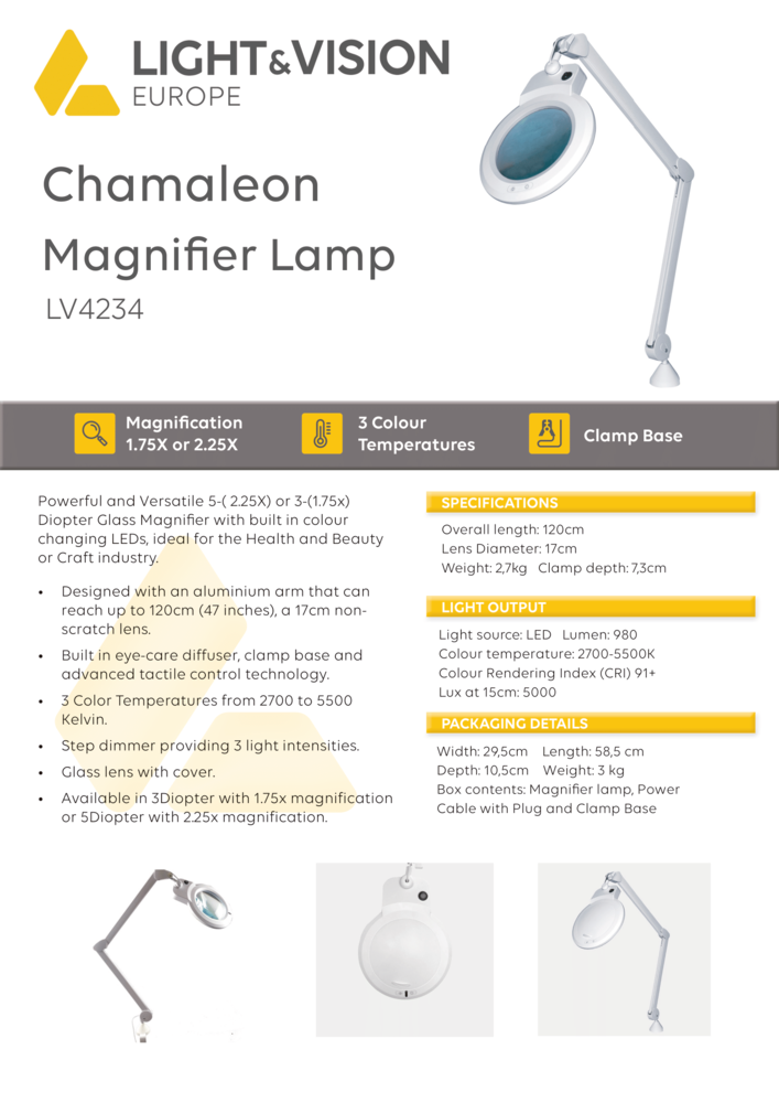 Light and Vision Chameleon Magnifier Lamp 3D (LV4234) Light and Vision Chameleon Magnifier Lamp 3D (LV4234)