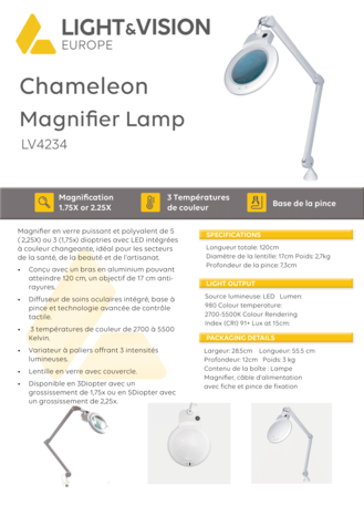 Light and Vision Chameleon Magnifier Lamp 3D (LV4234) Light and Vision Chameleon Magnifier Lamp 3D (LV4234)