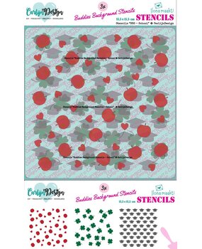 CarlijnDesign Stencils Buddies Backgrounds School (CDSC-0040)