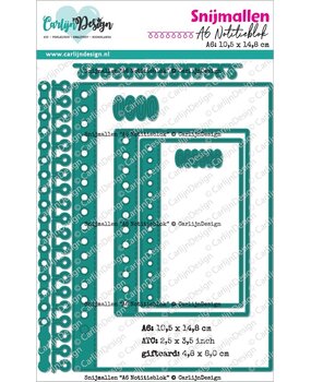 CarlijnDesign Snijmallen A6 Notitieblok (CDSN-0301)