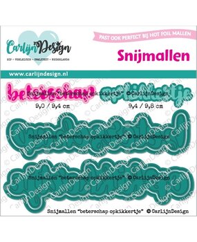 CarlijnDesign Snijmallen Beterschap Opkikkertje (CDSN-0309)