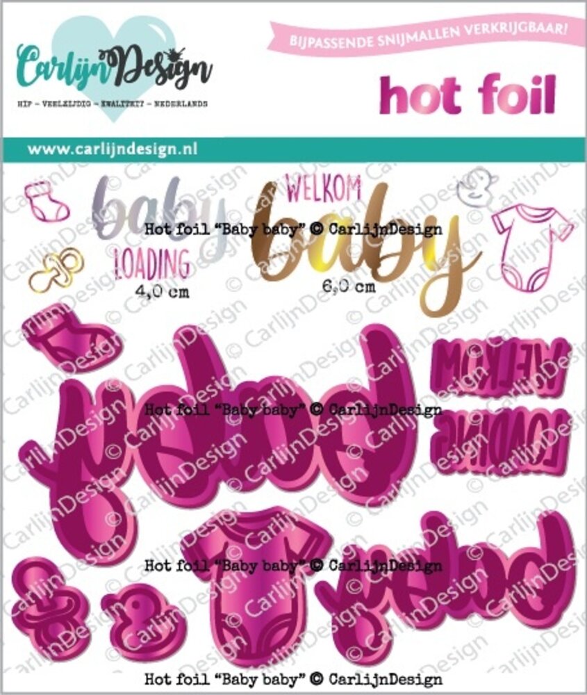 CarlijnDesign Hot Foil Baby Baby (CDHF-0078) CarlijnDesign Hot Foil Baby Baby (CDHF-0078)