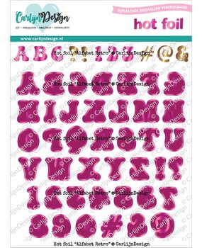CarlijnDesign Hot Foil Plate Alphabet Retro (CDHF-0077)