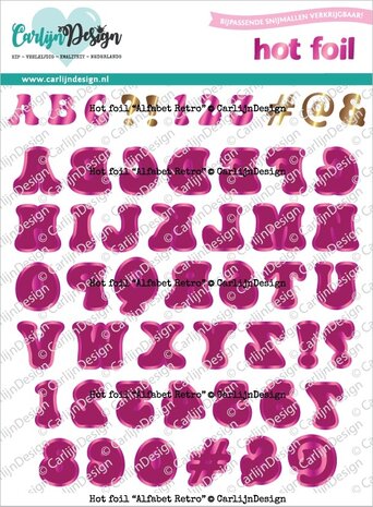 CarlijnDesign Hot Foil Alfabet Retro (CDHF-0077) CarlijnDesign Hot Foil Alfabet Retro (CDHF-0077)