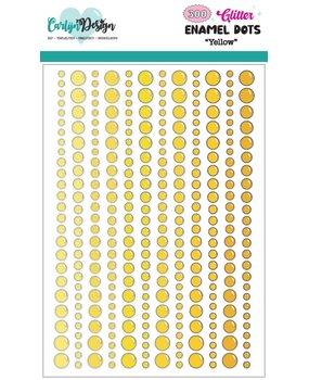 CarlijnDesign Glitter Enamel Dots Yellow (300pcs) (CDED-0007)