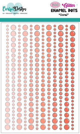 CarlijnDesign Glitter Enamel Dots Coral (300pcs) (CDED-0006) CarlijnDesign Glitter Enamel Dots Coral (300pcs) (CDED-0006)