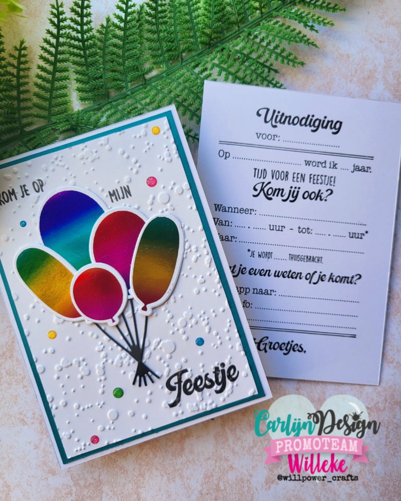 CarlijnDesign Clear Stamps Uitnodiging Feestje (CDST-0143)