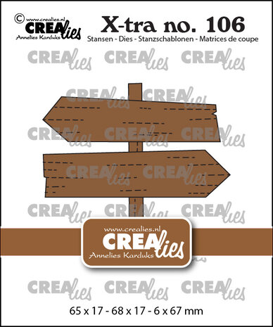 Crealies X-tra Dies No. 106 Signpost (CLXtra106)