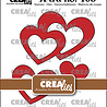Crealies X-tra Stansen No. 105 Verweven Harten (CLXtra105)