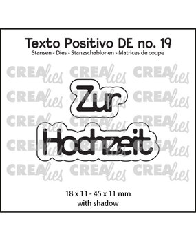 Crealies Texto Positivo Dies German Zur Hochzeit (POSDE19)