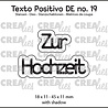 Crealies Texto Positivo Dies German Zur Hochzeit (POSDE19)