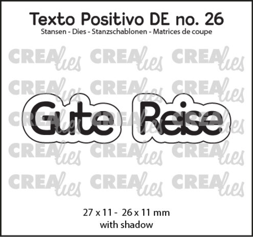 Crealies Texto Positivo Dies German Gute Reise (POSDE26)
