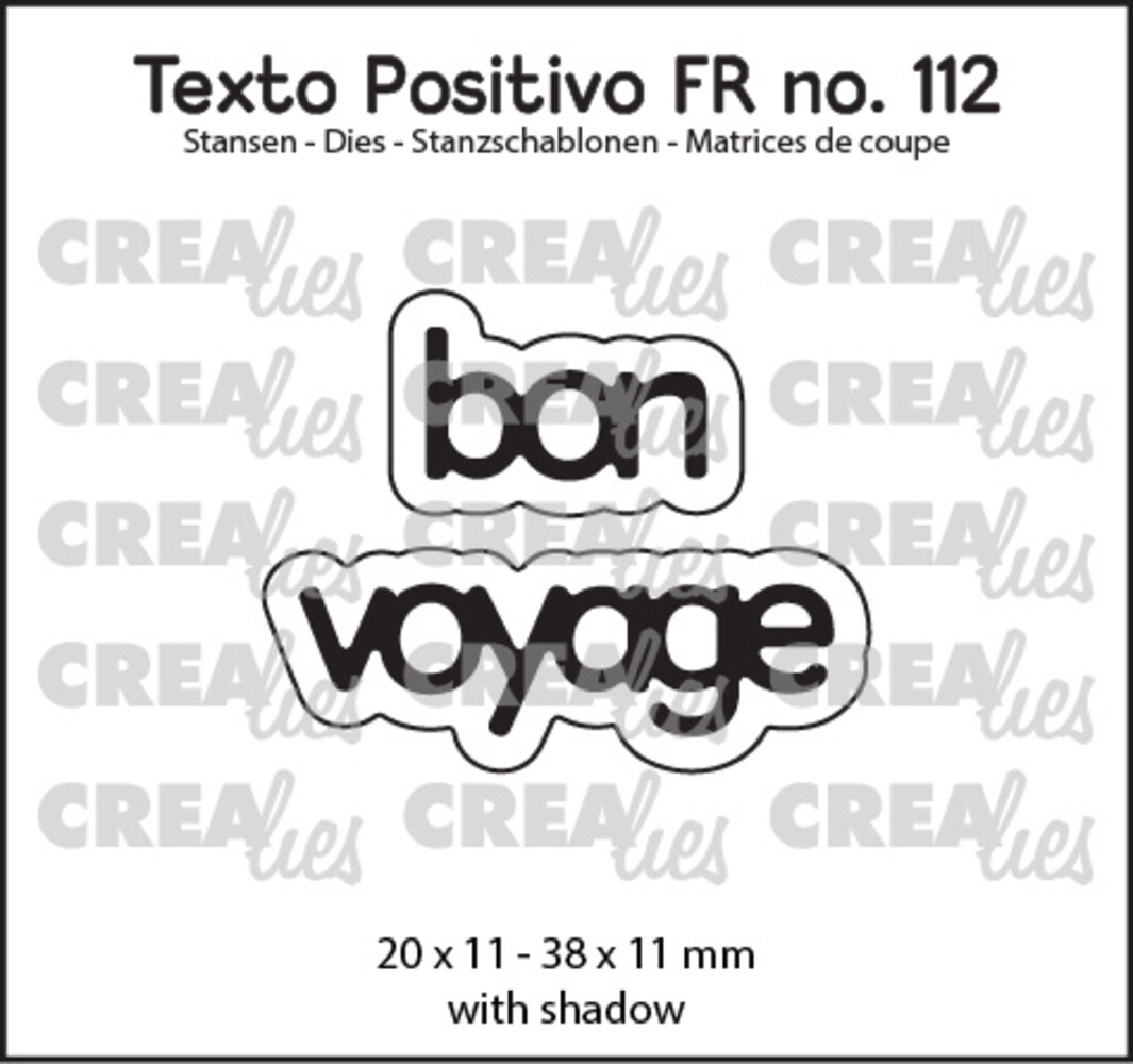 Crealies Texto Positivo Stansen French Bon Voyage (POSFR112)