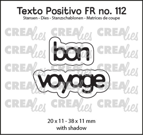 Crealies Texto Positivo Dies French Bon Voyage (POSFR112)