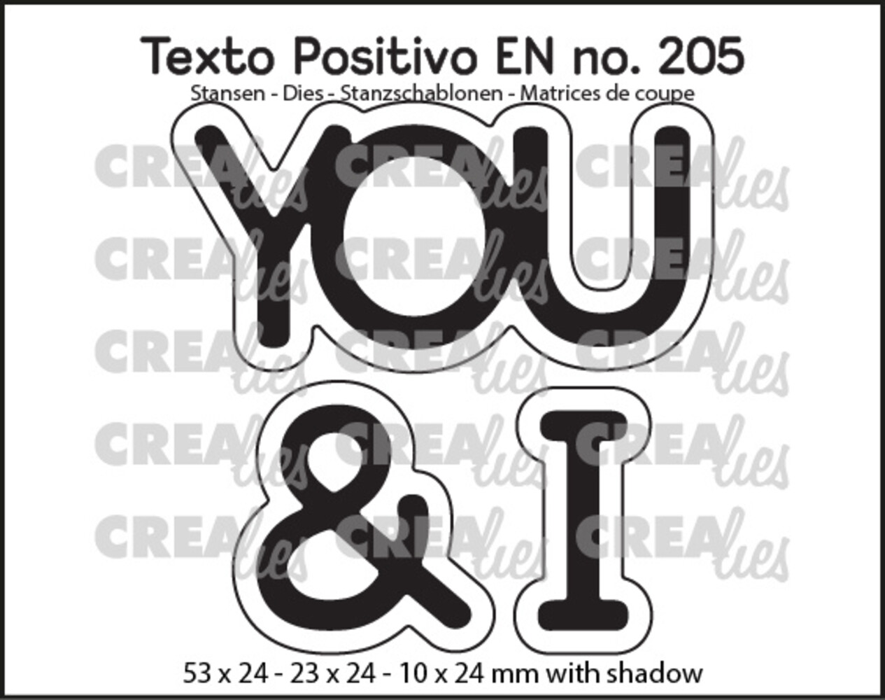 Crealies Texto Positivo Dies English You & I (POSEN205) Crealies Texto Positivo Dies English You & I (POSEN205)
