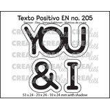 Crealies Texto Positivo Stansen English You & I (POSEN205)