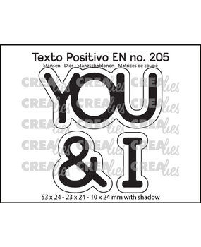 Crealies Texto Positivo Stansen English You & I (POSEN205)