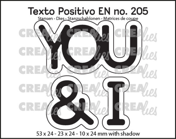Crealies Texto Positivo Dies English You & I (POSEN205) Crealies Texto Positivo Dies English You & I (POSEN205)