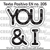 Crealies Texto Positivo Stansen English You & I (POSEN205) Crealies Texto Positivo Stansen English You & I (POSEN205)