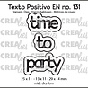 Crealies Texto Positivo Dies English Time To Party (POSEN131) Crealies Texto Positivo Dies English Time To Party (POSEN131)