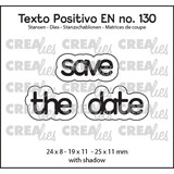 Crealies Texto Positivo Dies English Save The Date (POSEN130)