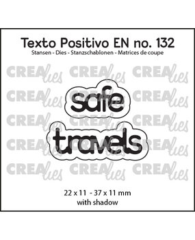 Crealies Texto Positivo Stansen English Safe Travels (POSEN132)