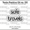 Crealies Texto Positivo Stansen English Safe Travels (POSEN132)