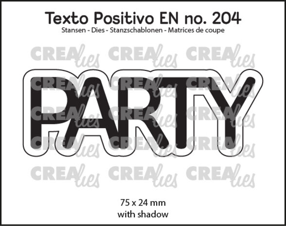 Crealies Texto Positivo Dies English Party (POSEN204)
