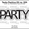 Crealies Texto Positivo Stansen English Party (POSEN204)