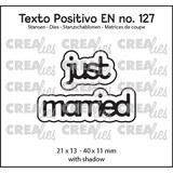 Crealies Texto Positivo Dies English Just Married (POSEN127)