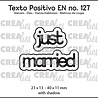 Crealies Texto Positivo Stansen English Just Married (POSEN127)