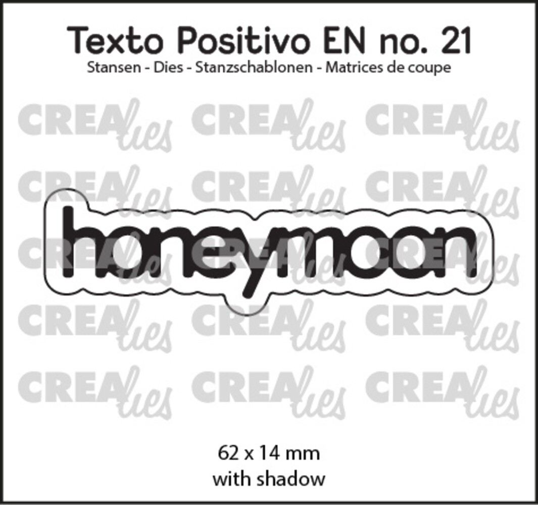 Crealies Texto Positivo Stansen English Honeymoon (POSEN21)