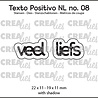 Crealies Texto Positivo Dies Dutch Veel Liefs (POSNL08)