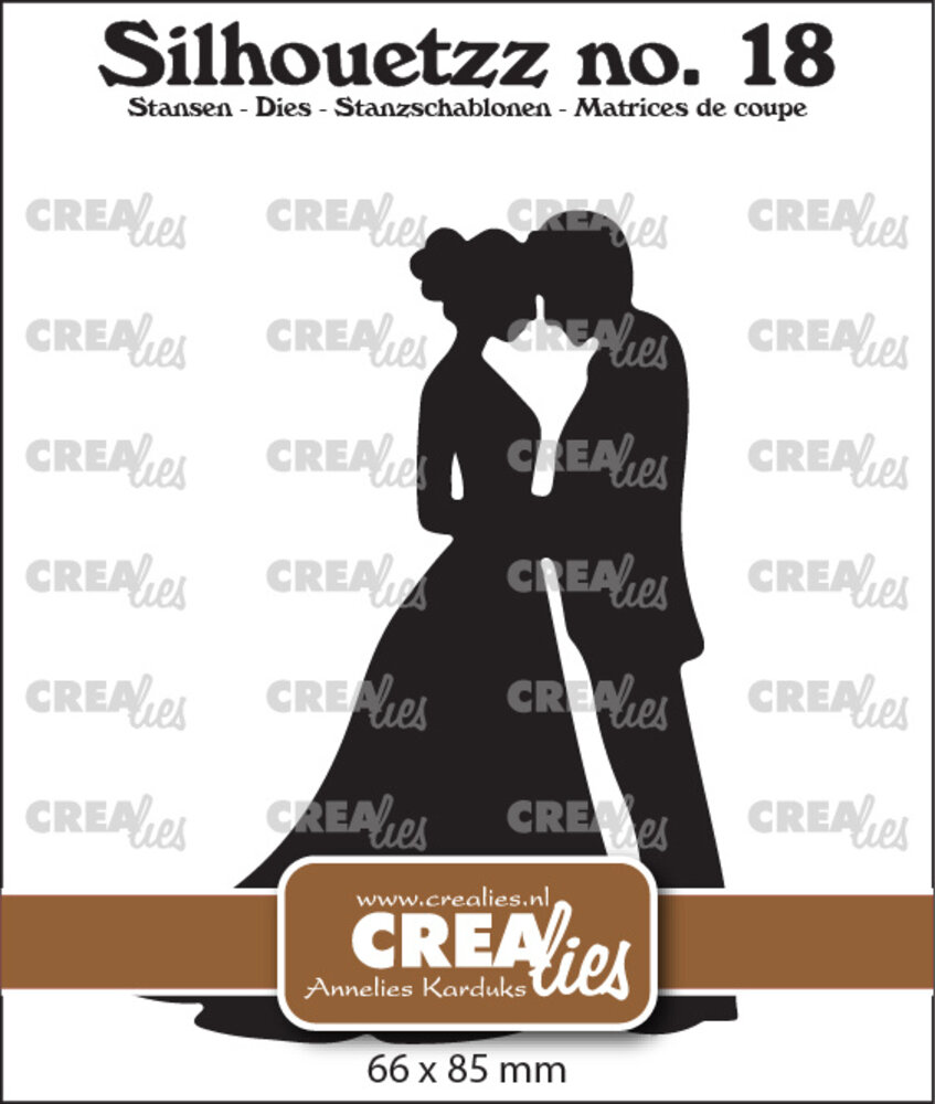 Crealies Silhouetzz Stansen No. 18 Bruidspaar (CLSH18)