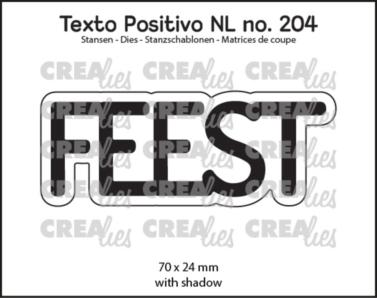 Crealies Texto Positivo Stansen Dutch Feest (POSNL204)