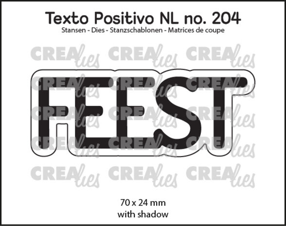 Crealies Texto Positivo Stansen Dutch Feest (POSNL204)