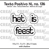Crealies Texto Positivo Stansen Dutch Het Is Feest (POSNL136) Crealies Texto Positivo Stansen Dutch Het Is Feest (POSNL136)