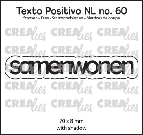 Crealies Texto Positivo Stansen Dutch Samenwonen (POSNL60)