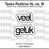 Crealies Texto Positivo Dies Dutch Veel Geluk (POSNL15)