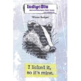 IndigoBlu Winter Badger A6 Red Rubber Stamp (IND1382)