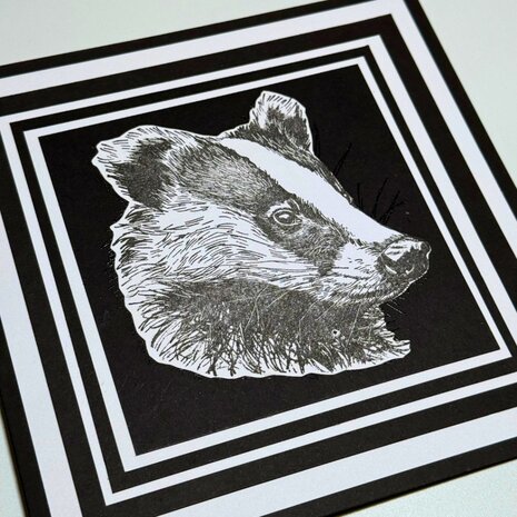 IndigoBlu Winter Badger A6 Red Rubber Stamp (IND1382)