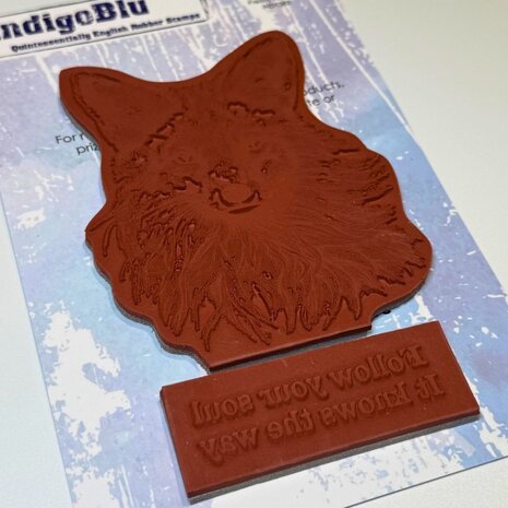 IndigoBlu Freddy Fox A6 Red Rubber Stamp (IND1383)