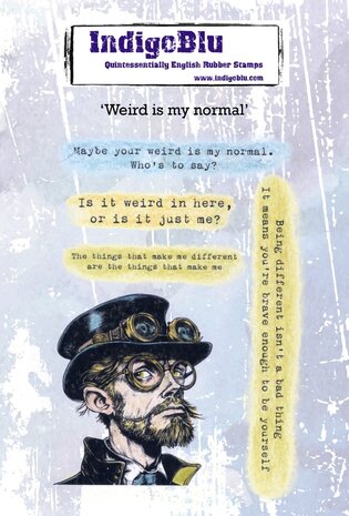 IndigoBlu Weird is my normal A6 Red Rubber Stamp (IND1414)